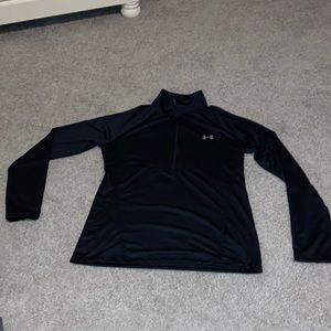 Black womens UA light weight half zip